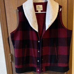 Buffalo Plaid Sherpa-Lined Vest